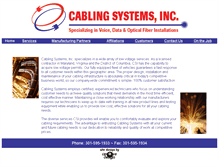 Tablet Screenshot of cablingsystemsinc.net